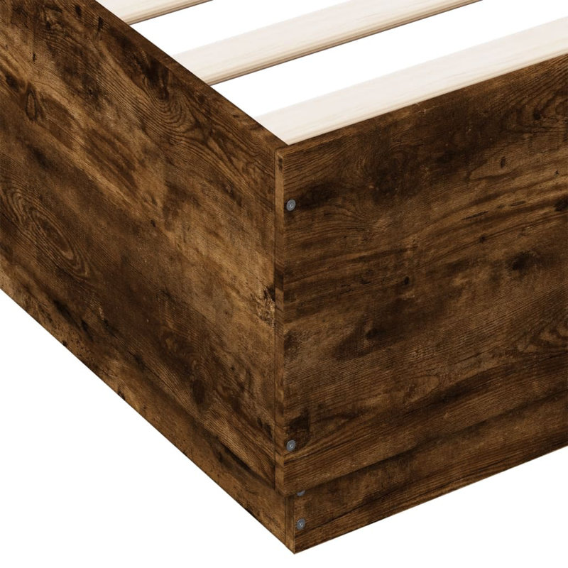 Noar Bed, King ( 150 x 200 cm), Smoked Oak