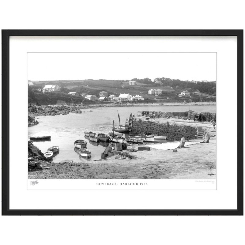 Coverack, Harbour 1936 - Single Picture Frame Print, 40cm H x 50cm W x 2.3cm D