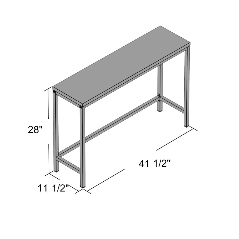 Arturs 41.5'' Console Table, Charter Oak