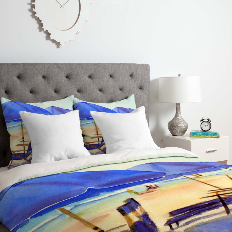 Ensemble de housse de couette de chaises de plage, Housse de couette simple / simple TG et 1 taie dé
