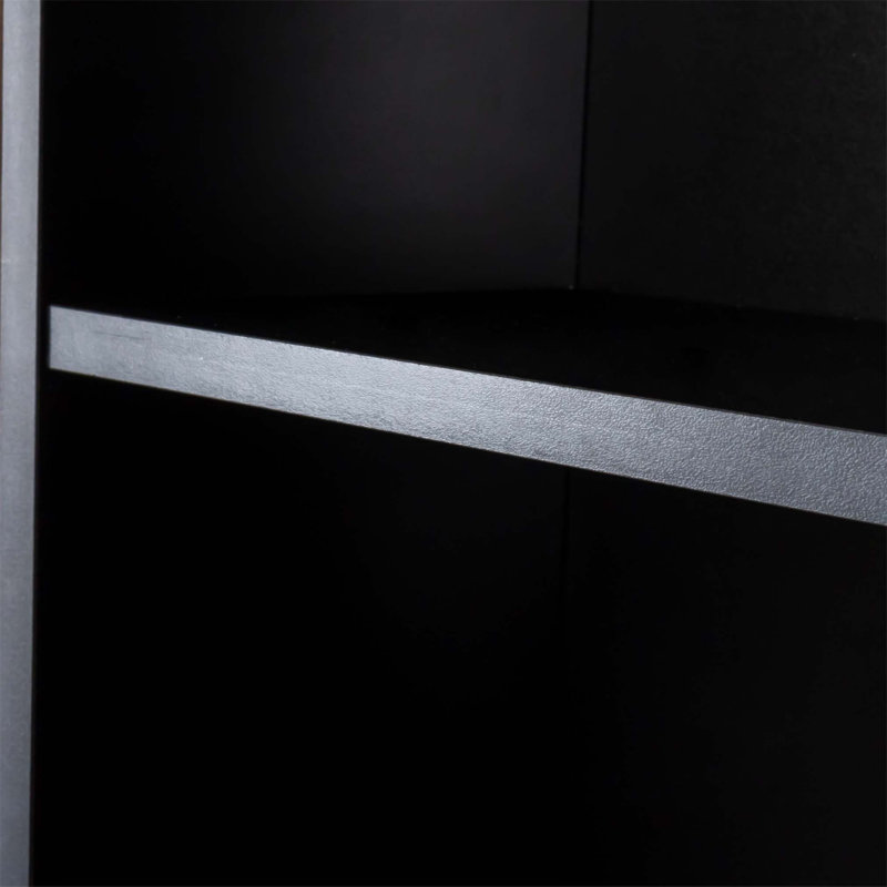 Bureau à cheveux moderne avec rangement multicouche et grand espace pour les cosmétiques et les articles de toilette, Noir