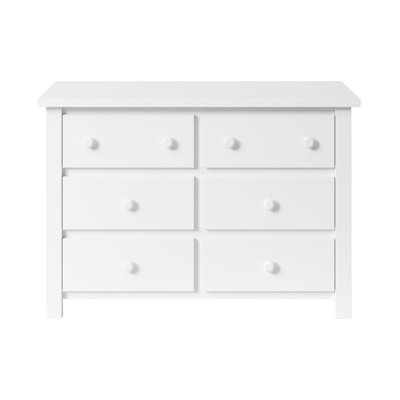 Milk Street Baby Branch Double Dresser (Snow with Acacia Knobs)