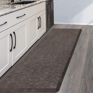 J&V Textiles Chalkboard Chefs Designer Chef Oil & Stain Resistant Anti-Fatigue Kitchen Floor Mat