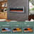Wall Mounted/Recessed-In Stainless Steel Electric Fireplace-459920083
