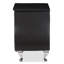Table de chevet Kamaryn en similicuir noir et pieds en acier chromé, H 24,38 po x l 25,16 po x P 16,19 po-1441500754