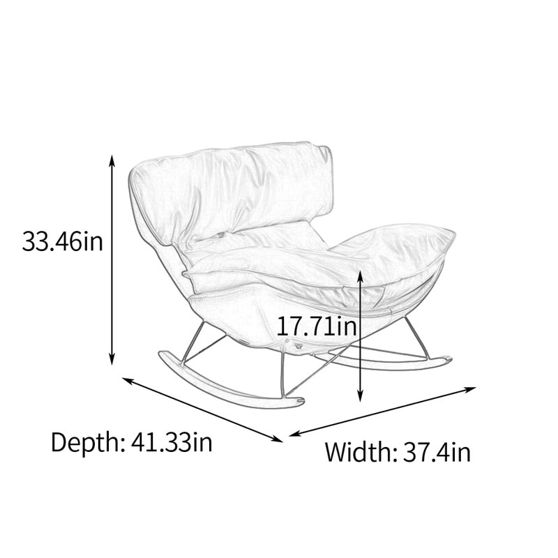 Chaise berçante ergonomique simple