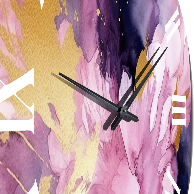 Horloge murale mauve et rose, Moyenne