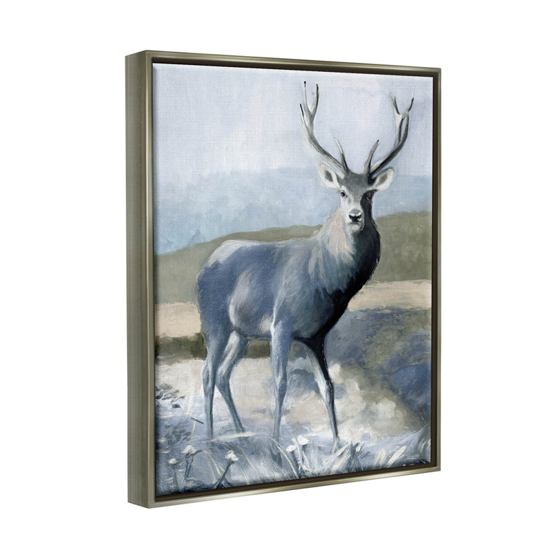 Art mural sur toile flottant, "Woodland Wildlife Deer" par Stellar Design Studio, H 21 po x l 17 po x P 1,7 po