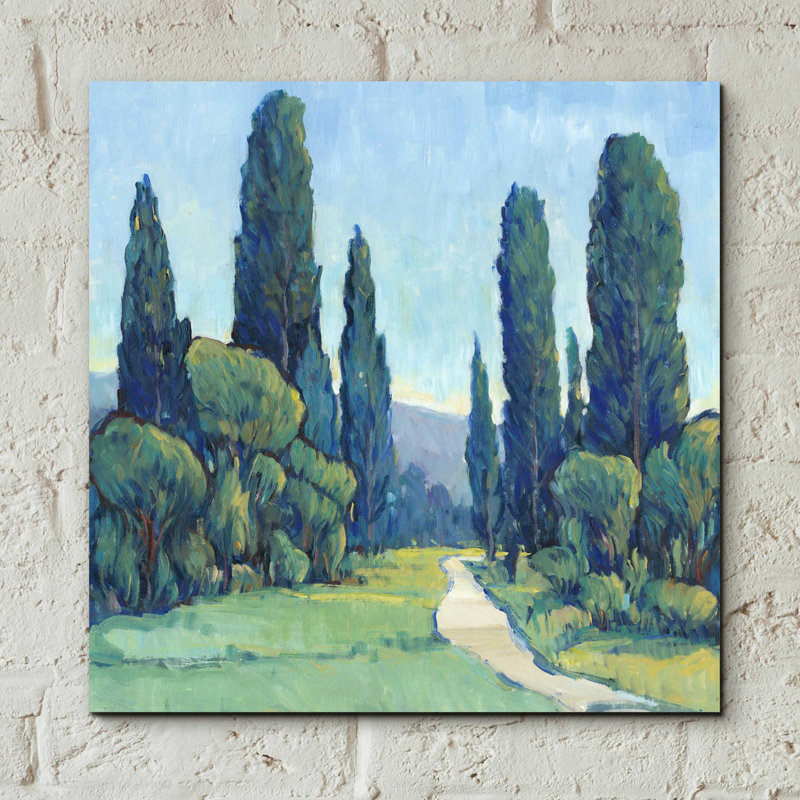 «Cypress Path II» par Tim O'Toole, art mural en verre acrylique, H 12 po x l 12 po x P 0,13 po