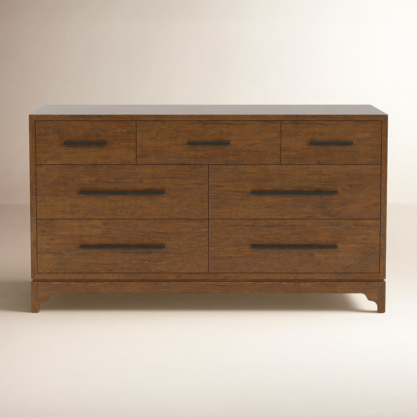 Ebony Eight Drawer Dresser, Brown