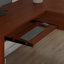 Bureau en L 60 po avec huche et rangement Paelynn, bureau d'ordinateur d'angle, bois moderne, cerisier moka-342025431-274893476