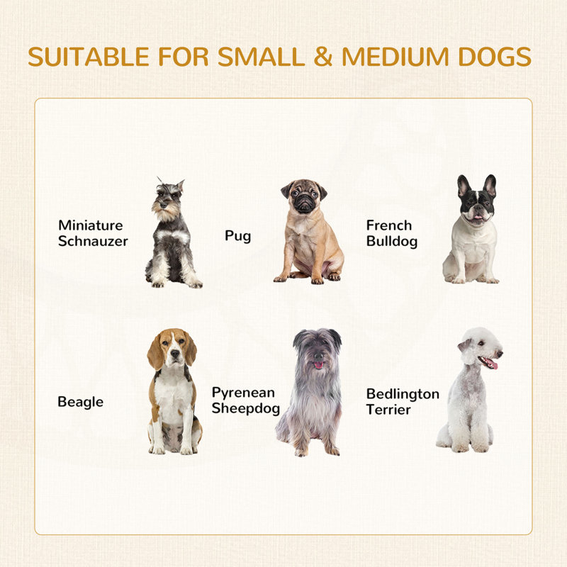 Versatile Dog Crate Furniture with Soft Cushion and Drawer for Small Dogs