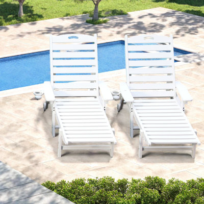 Méridiennes de patio réglables modernes, Hdpe durable avec roues pour une détente ultime