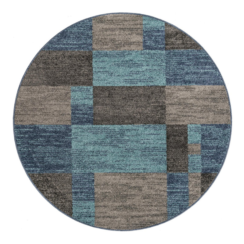 Hareld Geometric Indoor Rug, Round 5'3"