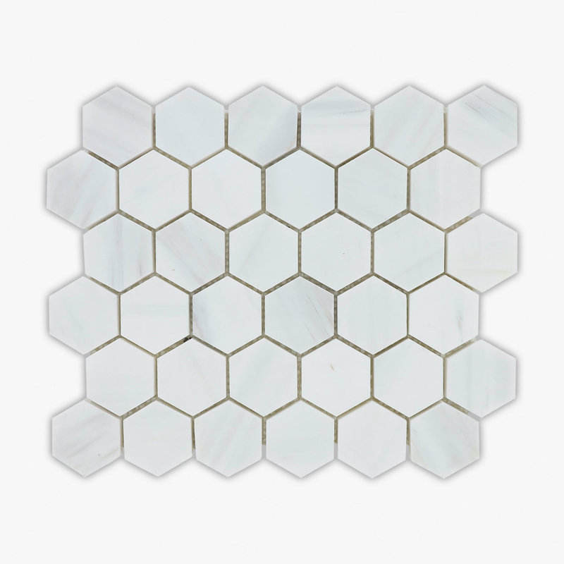 Bianco Dolomiti 10" x 12" Marble Honeycomb Mosaic Wall & Floor Tile
