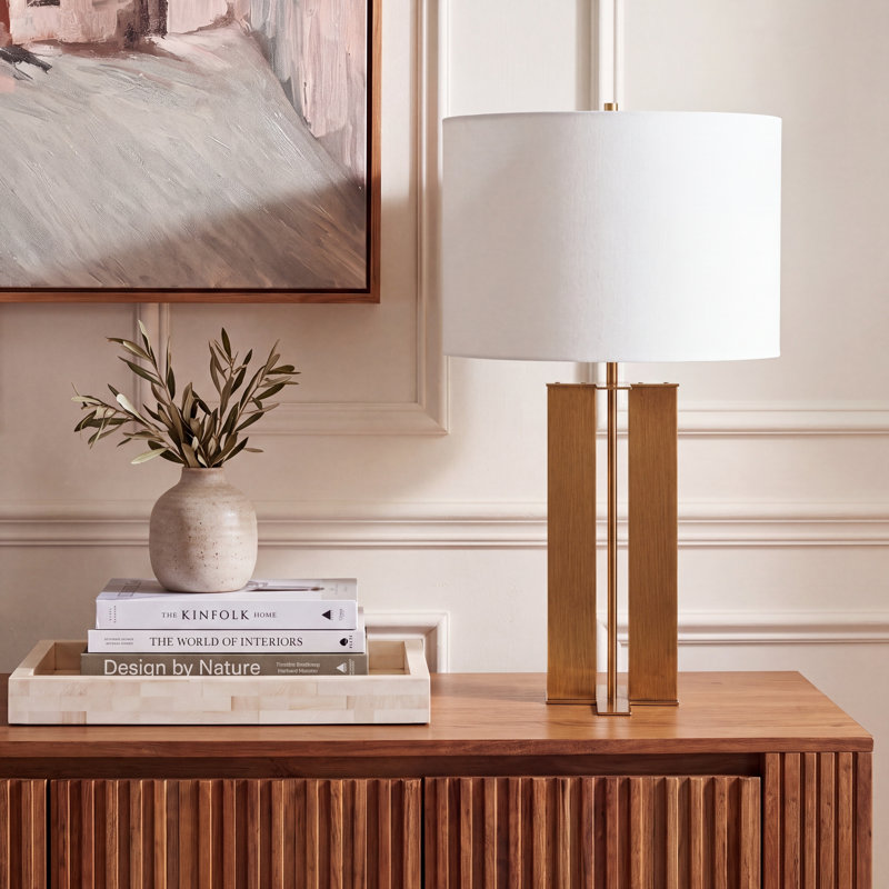 Archiebald Metal Table Lamp, Gold