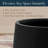 Kute Nest Indoor/Outdoor Contract Grade Small Conico Fiberstone Planter H13" x D12.6" (Tricorn Black) - Pot Opening 10"-114407576-114407580