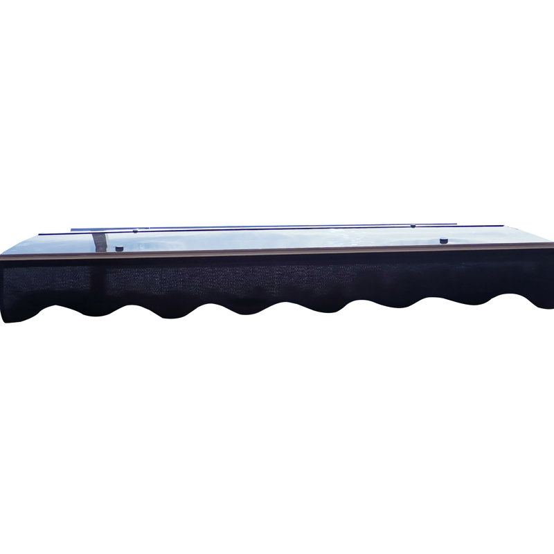 Auvent de porte 59 po x 34 po - Toile en polycarbonate et supports en alliage d'aluminium antirouille avec pare-chaleur Da5934w de 0,137 po et protection contre le vent