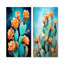 Cactus bleu et bronze brossé - ensemble de 2 décorations murales cactus-1682040314-1682040313