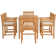 Outdoor 7 - Piece Teak Dining Set with Cushions