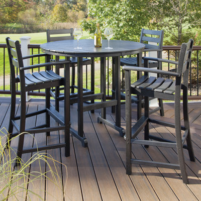 POLYWOOD Monterey Bay 5-Piece Round Bar Set