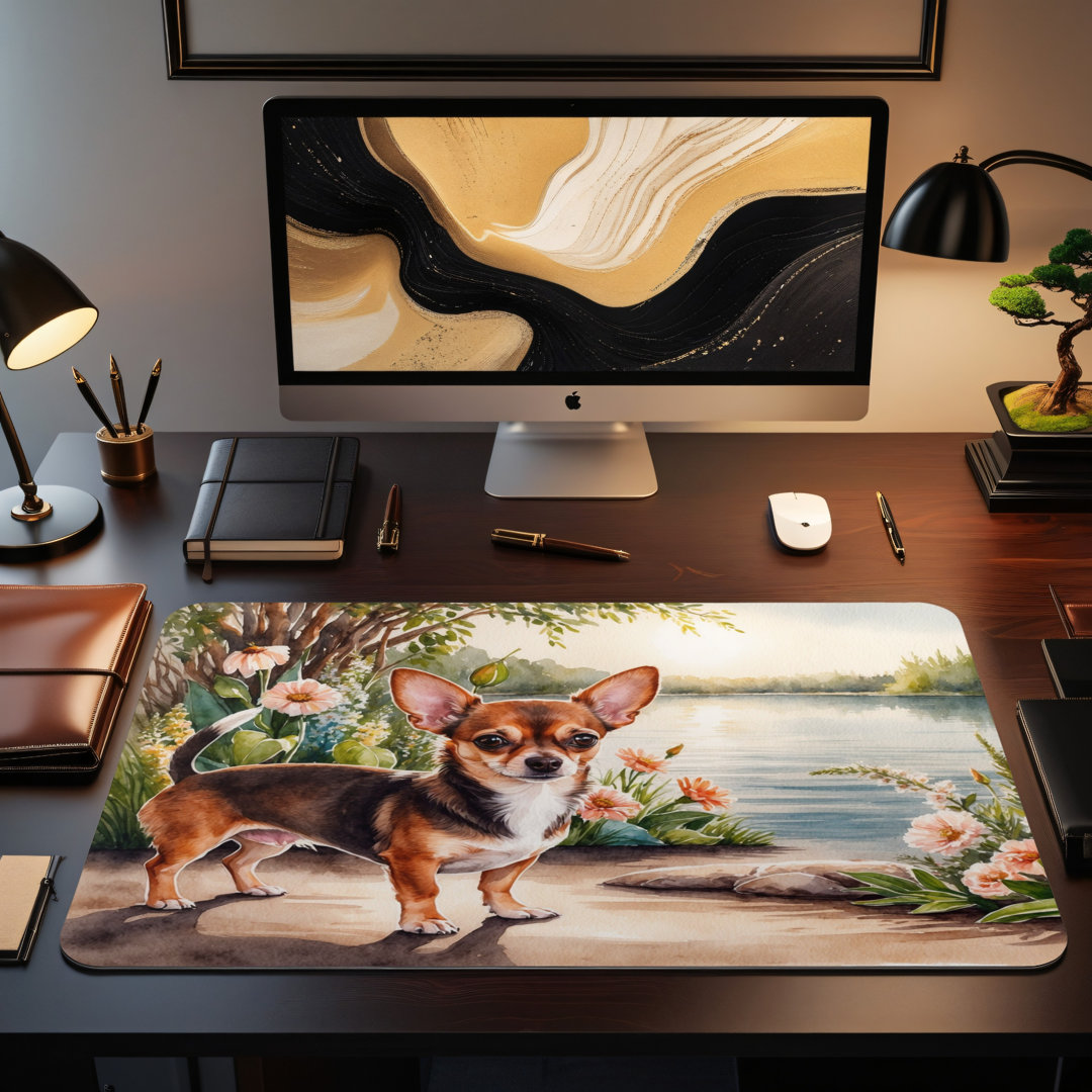 Watercolor Chihuahua Desk Mat