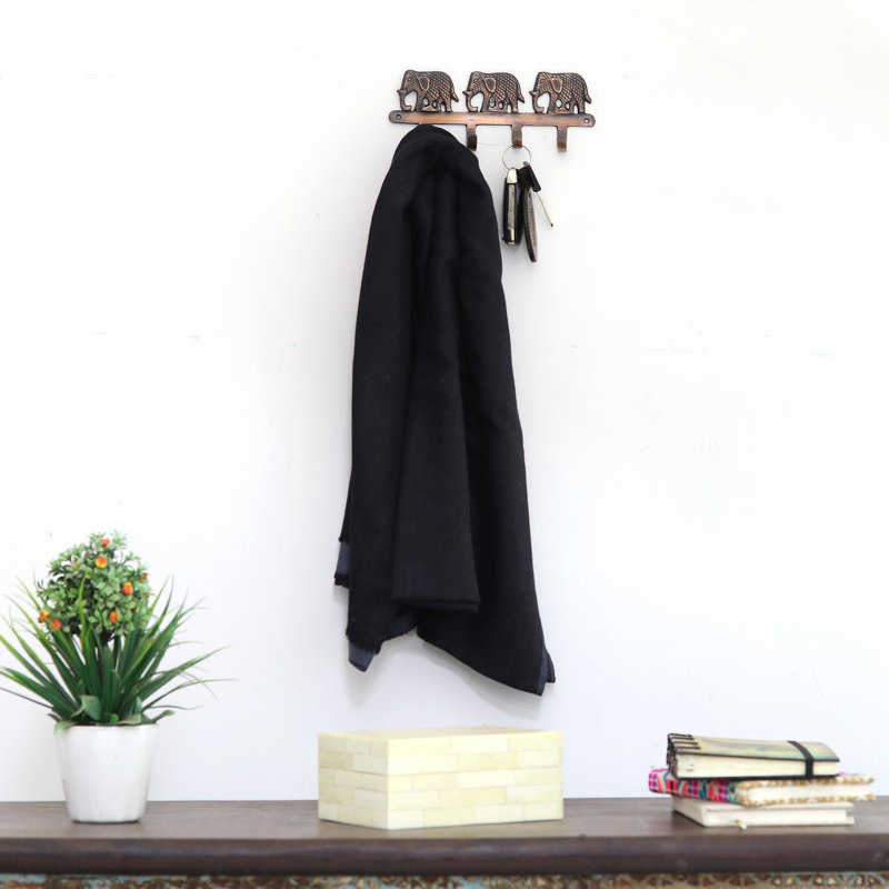 Avleen Metal Wall Organizer with Key Hooks
