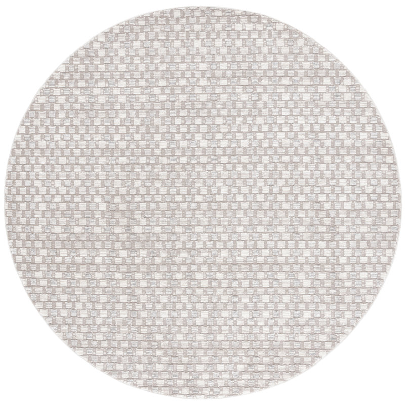Latonyia Performance Geometric Rug, Round 6'7"