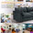 Geneveve 78.7"W Chenille 2 Seater Sofa With Pull out Storage Drawers Under Each Seat-1415830189