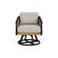 Galloway Swivel Lounge Chair In Tortoiseshell Finish-1732942423