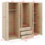 Rangement pour garde-robe en bois à 6 portes avec 6 grands tiroirs-1353988660