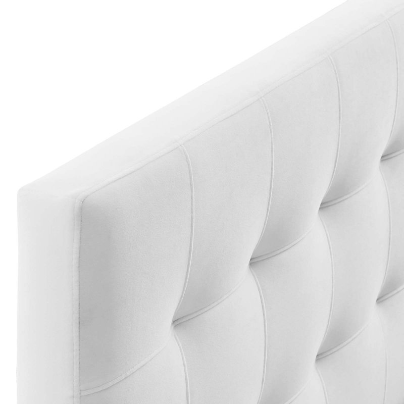 Copper Grove Worishofen Velvet Headboard by Modway, White, Full