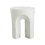 Table d'appoint / table de bout d'extérieur ronde MGO, table d'appoint de salon, blanc antique