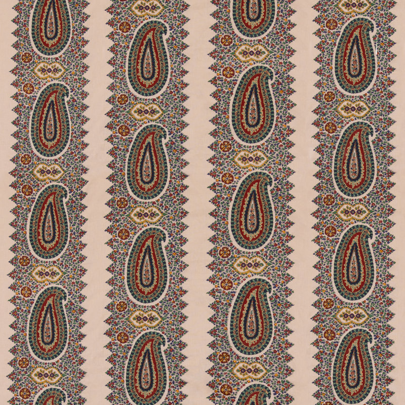 Paisley Stripe - Indigo/Red