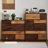 Dark-brown+Brown Solid Wood Accent Cabinet