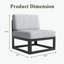 Ensemble de 2 chaises modulaires d'extérieur Layinsun-117530044-117530047