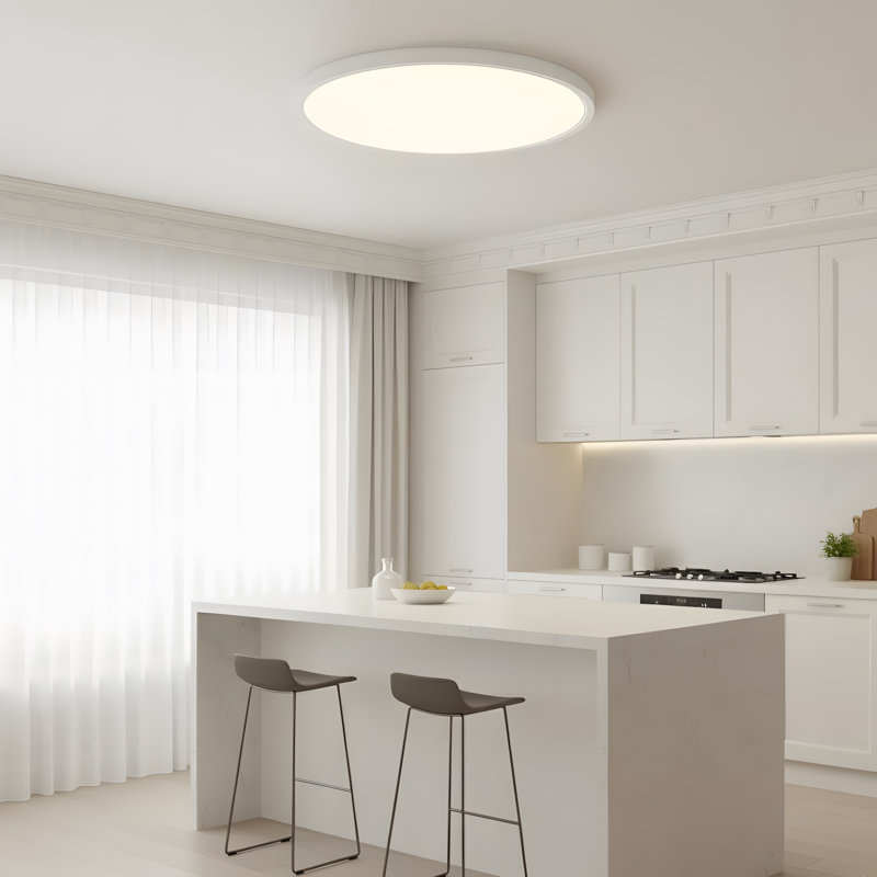 16inch Flush Mount Ceiling Light, 32W 3520LM 5CCT Selectable, Dimmable LED Ceiling Light Fixture for Kitchen Bedroom Living Room, Modern Low Profile Style