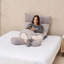 Coussin inclinable en forme de U 72,8 "avec dossier réglable, coussin de grossesse avec housse amovible