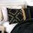  7-Piece Faux Silk Black Gold Embroidered Comforter Set-1075640775