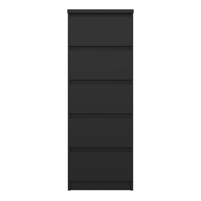 Caton 5 - Drawer Chest of Drawers, Matte Black