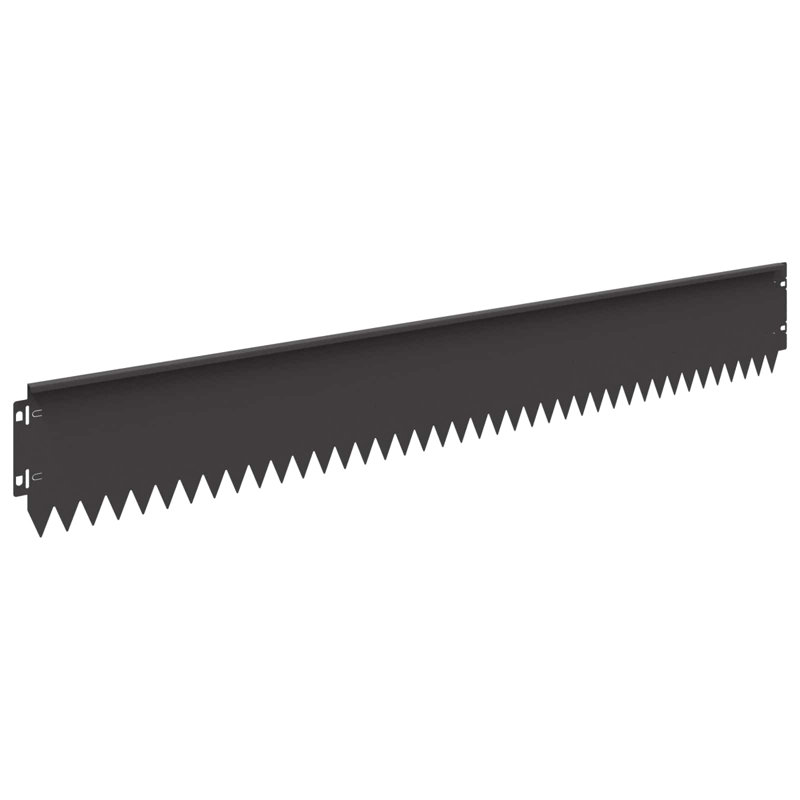 103 cm W Steel Lawn Edging Fencing, 15cm H x 103cm W, Black