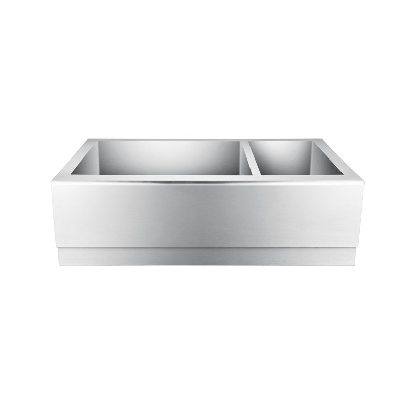 Caprice 33'' L Double Bowl Stainless Steel Kitchen Sink
