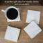 Sous-verres en marbre blanc naturel avec bords Providence-1193234784