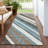 Machine Washable Indoor/Outdoor Jenning ACN2282 Stripes Rug-1214088104