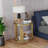 2-Tier Round Side Table, Glass End Table for Small Space in Living Room, Bedroom, Gold