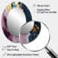 Mauve et bleu mouvements en peinture III - miroir mural moderne ovale-851913773