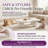 SYROVA Cloud-Shaped Coffee Table with Sculptural Ball Legs, Modern Organic Free-Form Cocktail Table with Rounded Edges for Living Room-1521426909-1521426897