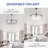Aadvik 42" Retractable Ceiling Fan with LED Lights and Remote, 6-speed Reversible Fan-403903998-408065379