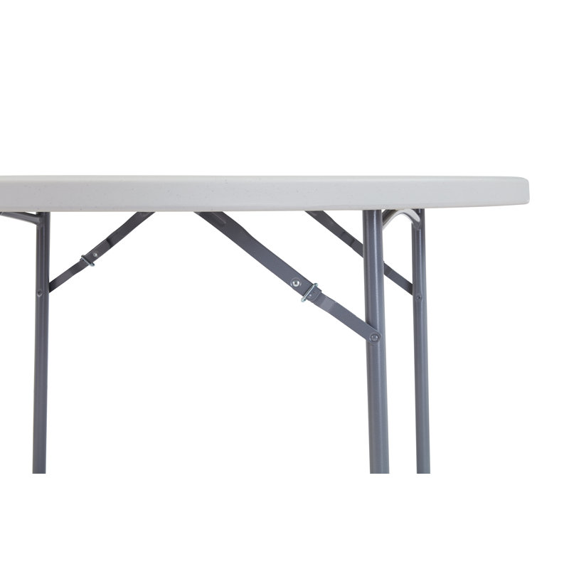 Table pliante circulaire en plastique 60 po, H 29,25 po x L 71 po x P 71 po