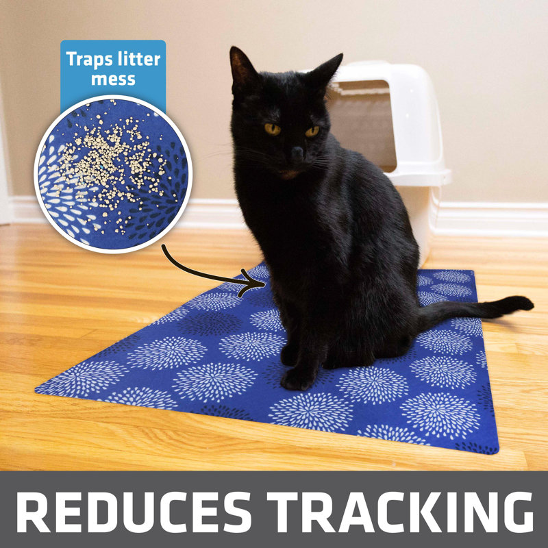 Good Medicine Blue Medium Waterproof Cat Litter Mat
